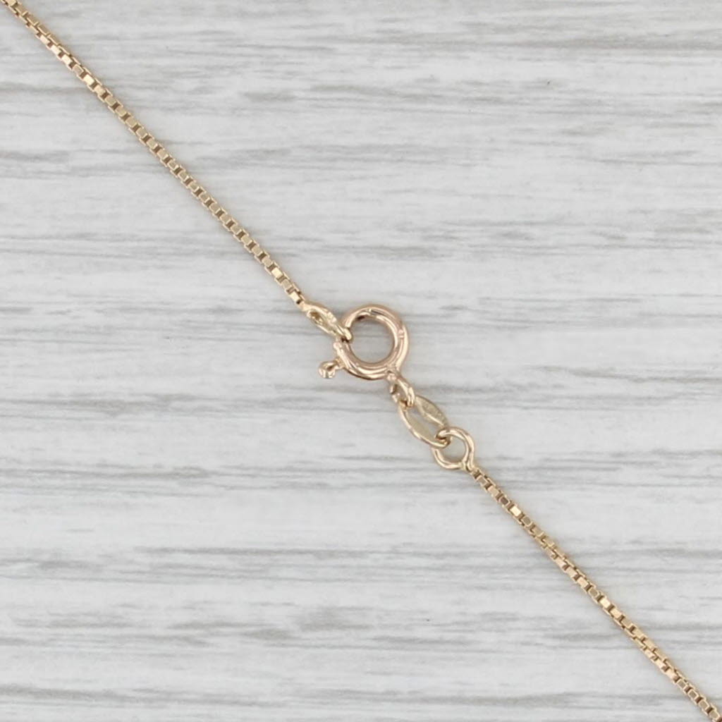 Box Chain Necklace 14k Yellow Gold 15.25" 1.1mm