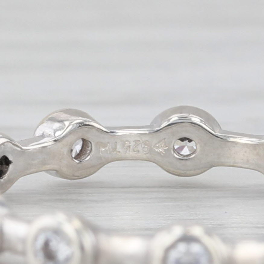 Light Gray Silpada 0.48ctw Cubic Zirconia Eternity Band Sterling Silver Stackable Sz 8 Ring