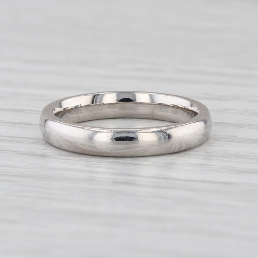 Novell Classic Platinum Wedding Band Size 4.75 Stackable Ring 3mm