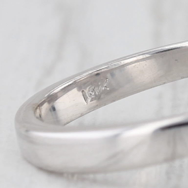 1.70ctw Blue Sapphire Diamond Halo Flower Ring 18k White Gold Engagement Sz 4.25