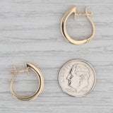 Gray 0.32ctw Diamond Hoop Earrings 14k Yellow Gold Hinged Snap Top Hoops