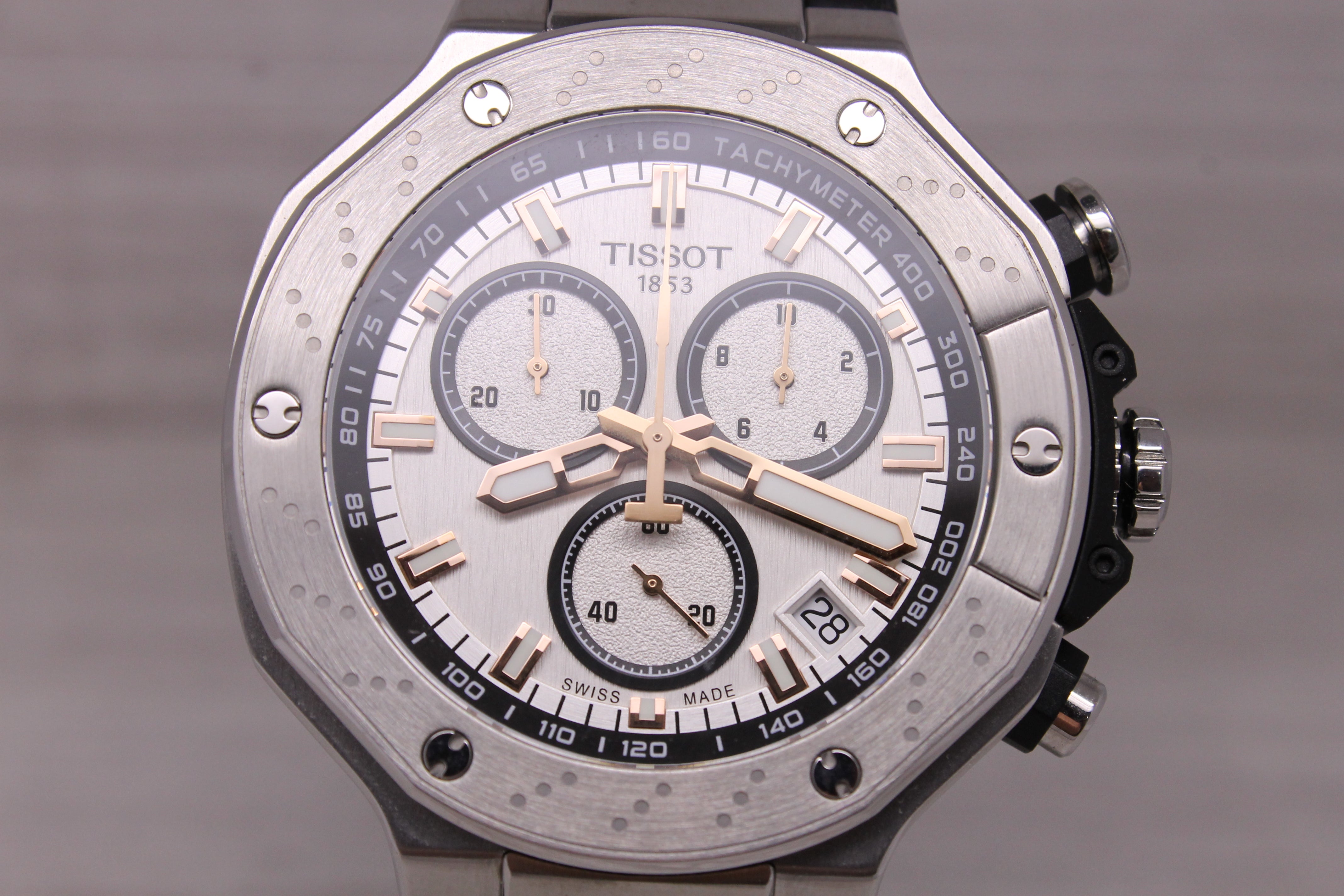 Tissot T-Race Chronograph Quartz Watch Stainless Steel T141.417.17.011.00 Swiss