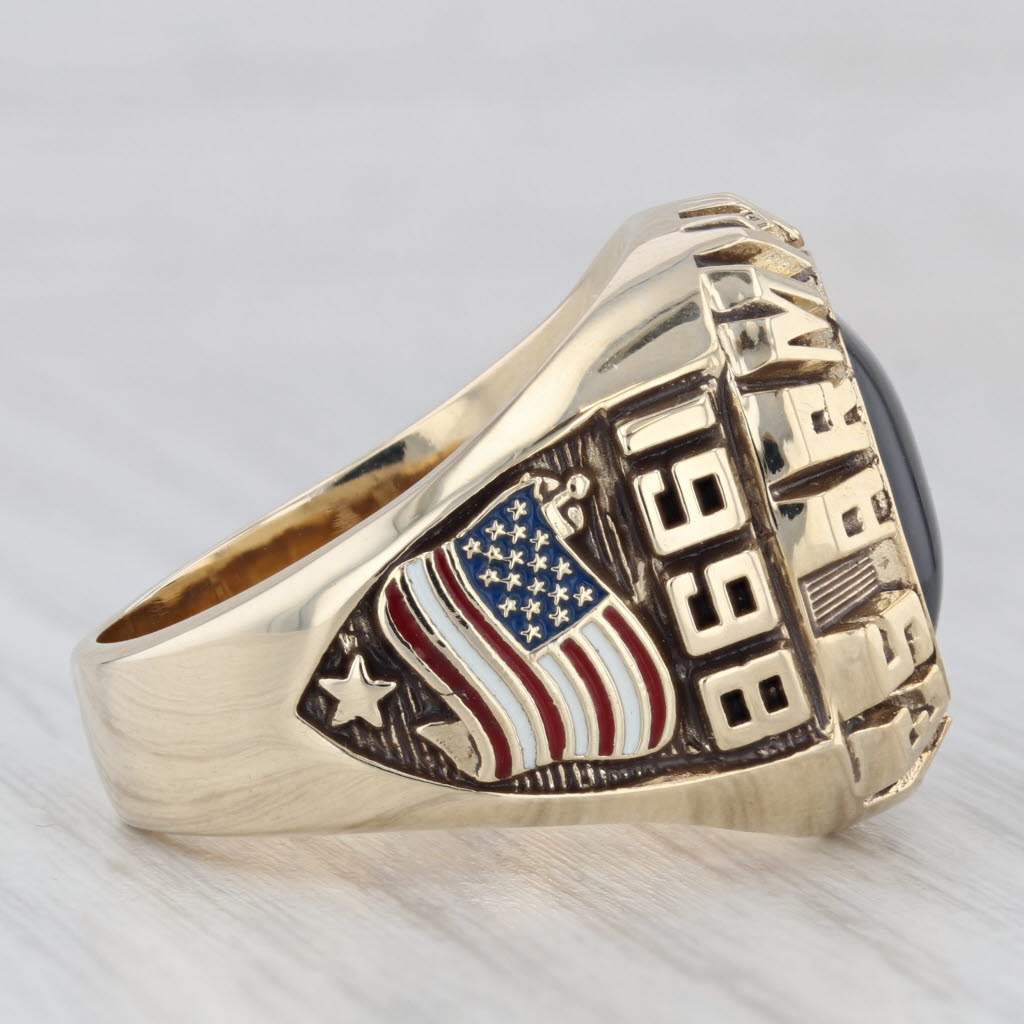 Heavy Size hot 11 Gold Plated Sterling United States Army Ring 27g