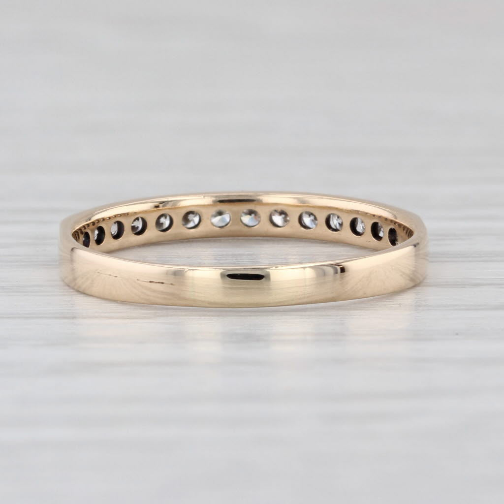 0.25ctw Channel Set Diamond Wedding Band 14k Yellow Gold Stackable Ring