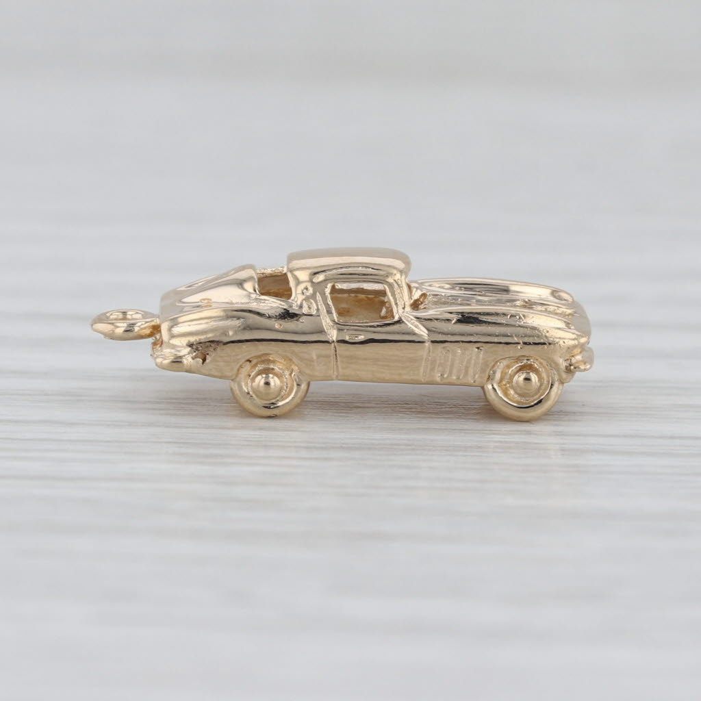 Vintage Classic Muscle Car Charm 14k Yellow Gold Pendant
