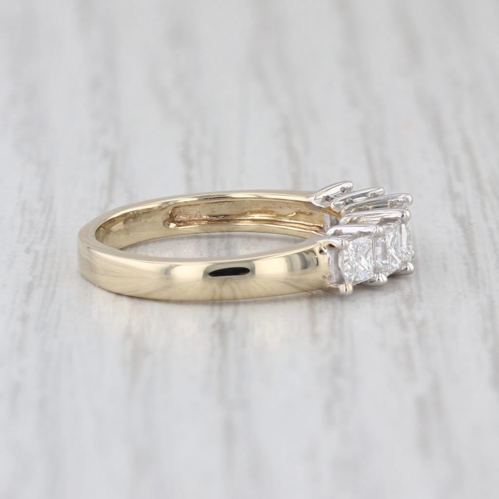 0.99ctw Diamond 5-Stone Ring 9k Gold Wedding Anniversary Stackable Size 6 COA