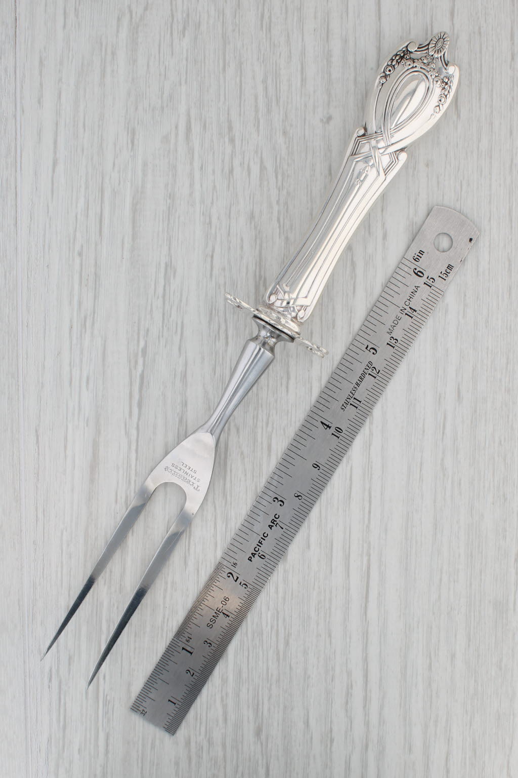 Gray Lunt Treasure Monticello Carving Set Sterling Silver Fork Carving Knife Monogram