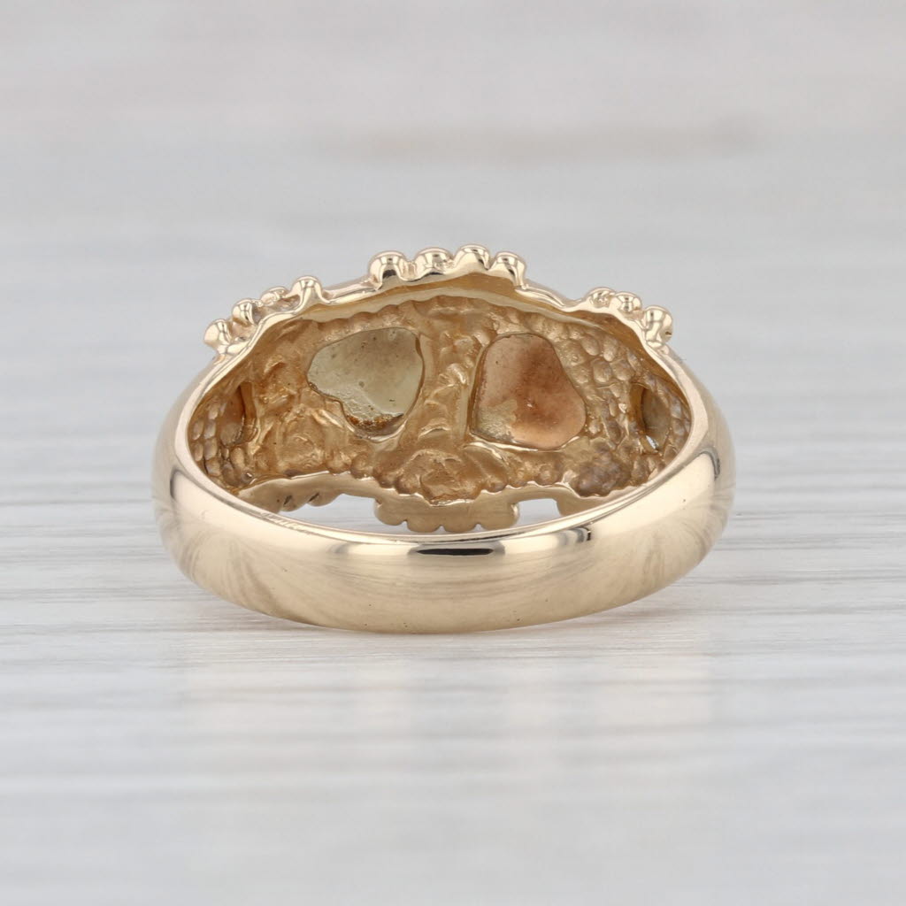 Dakota West Designs Black Hills Gold Leaf Ring 10k Tri-Toned Size 7-7.25 Band