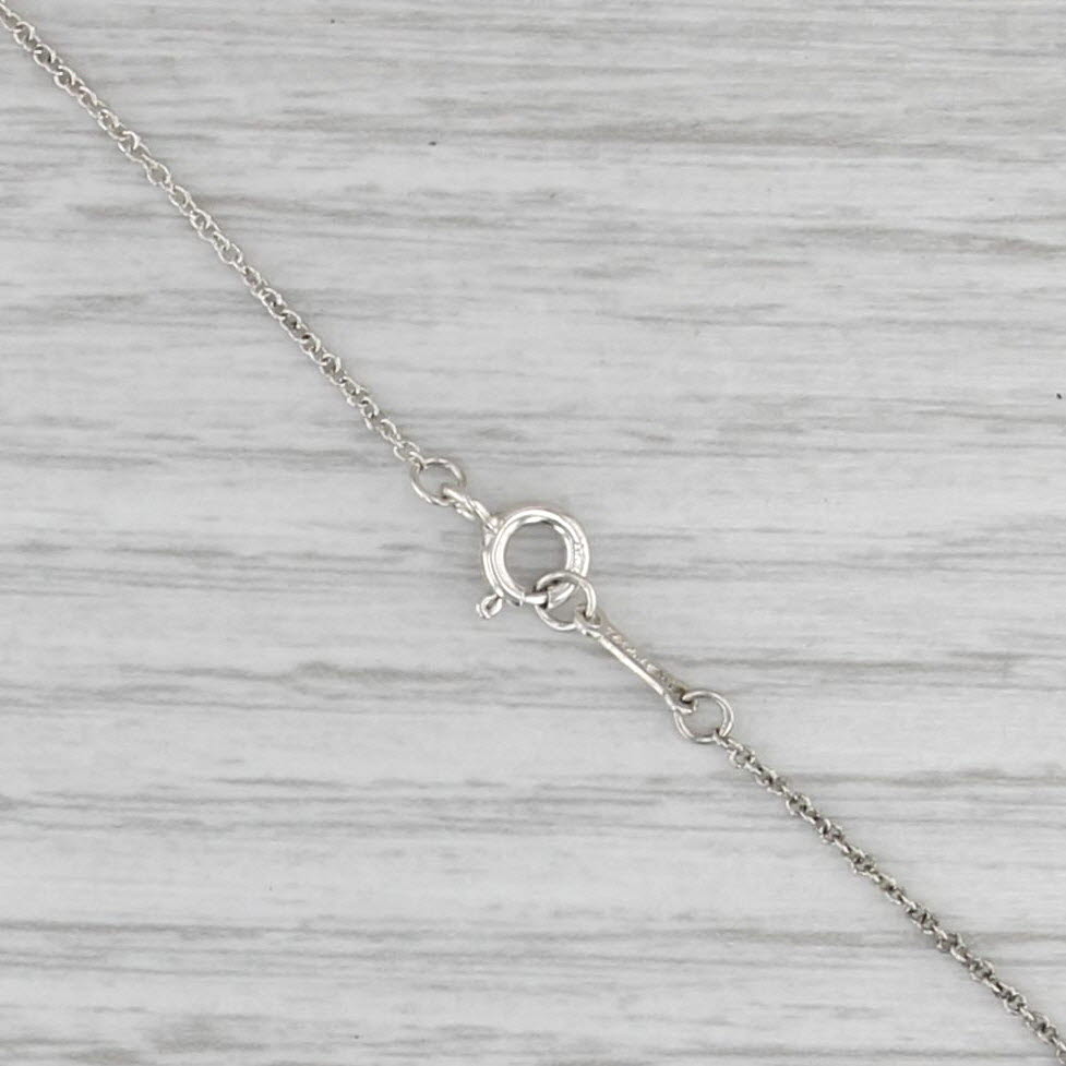 Tiffany Paloma Picasso Olive Leaf Heart Pendant Necklace w Pouch Sterling Silver