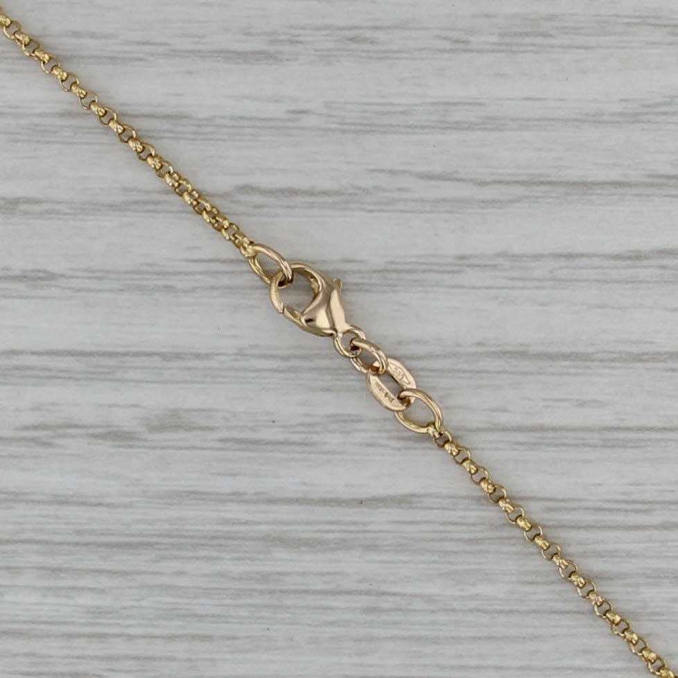 Rolo Cable Chain Necklace 14k Yellow Gold 23.75" 1.3mm