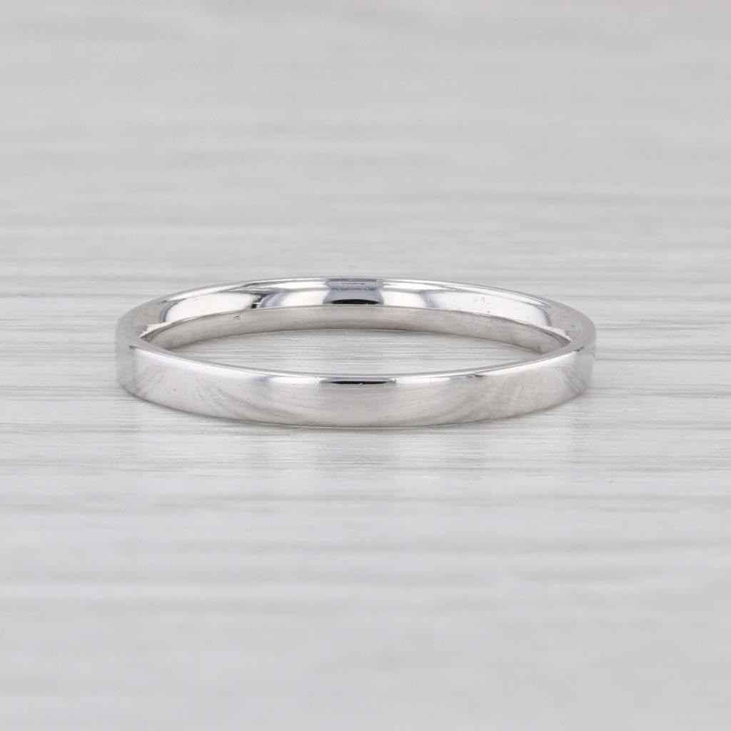 Classic White Gold Band 10k 2mm Size 5.5 Wedding Ring Stackable
