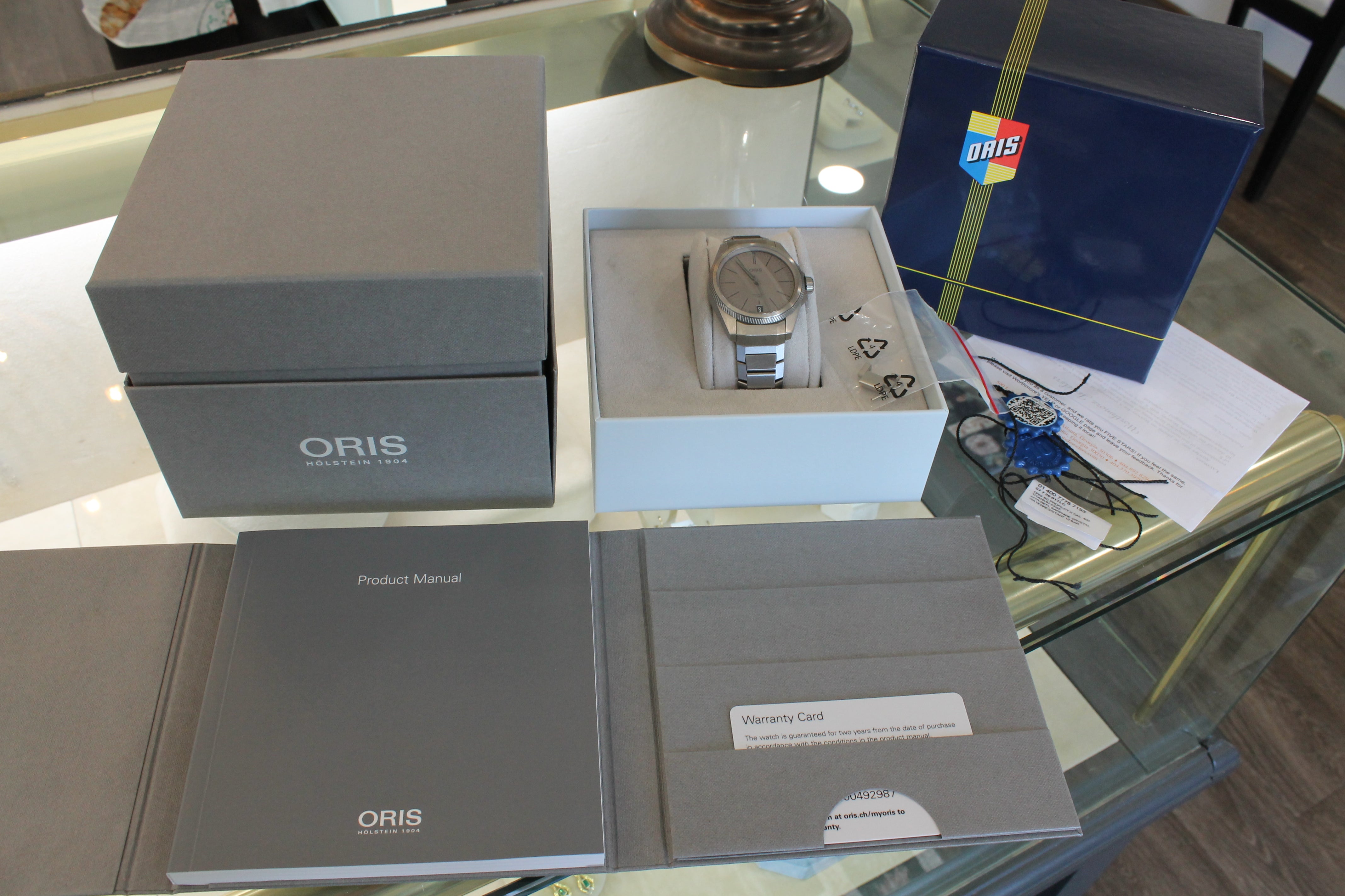 Oris Pro Pilot X 5Days 39mm Mens Titanium Automatic Watch 01 400 7778 7153 w Box