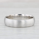 Light Gray Brushed Gold Wedding Band 14k White Gold Men's Size 12-12.25 Ring