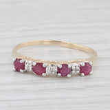 0.40ctw Ruby Diamond Ring 10k Yellow Gold Size 7.25 Stackable