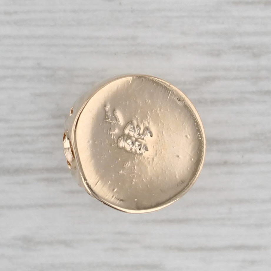 Gray Small Ladybug Slide Charm Bracelet 14k Yellow Gold