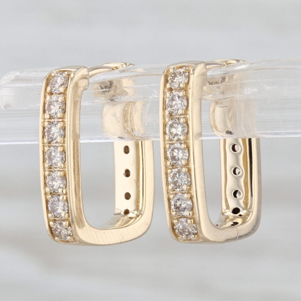 Le Vian 0.69cte Diamond Hoop Earrings 14k Yellow Gold Champagne & Brown hoops