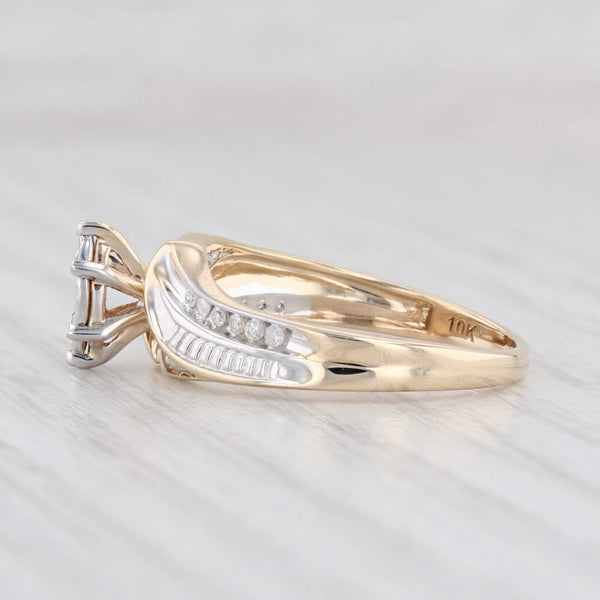 Diamond Engagement Style Ring 10k Yellow Gold Size 7