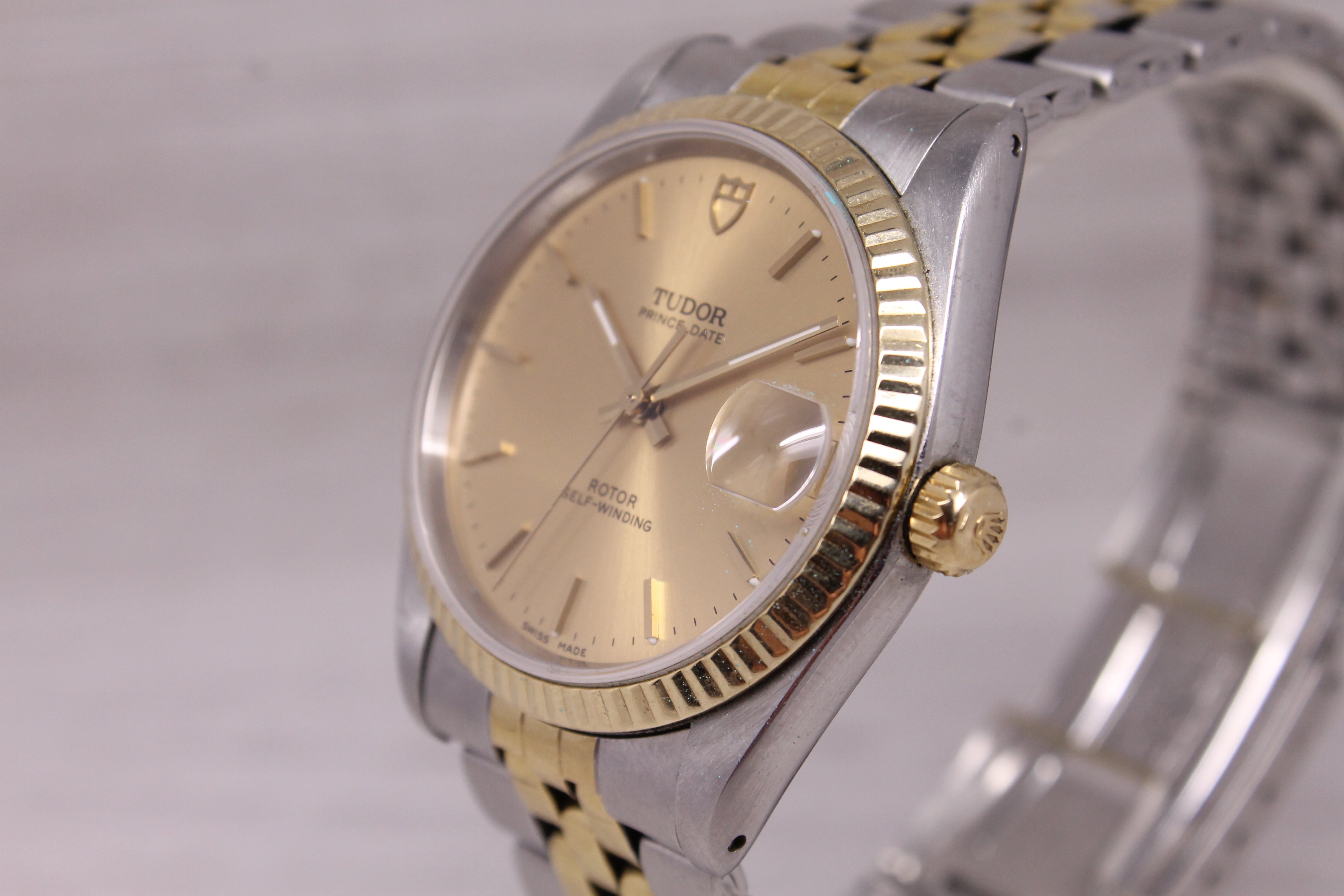 Vintage c.1990 Tudor Prince Date 34mm Automatic Watch IBM Company Award 74033