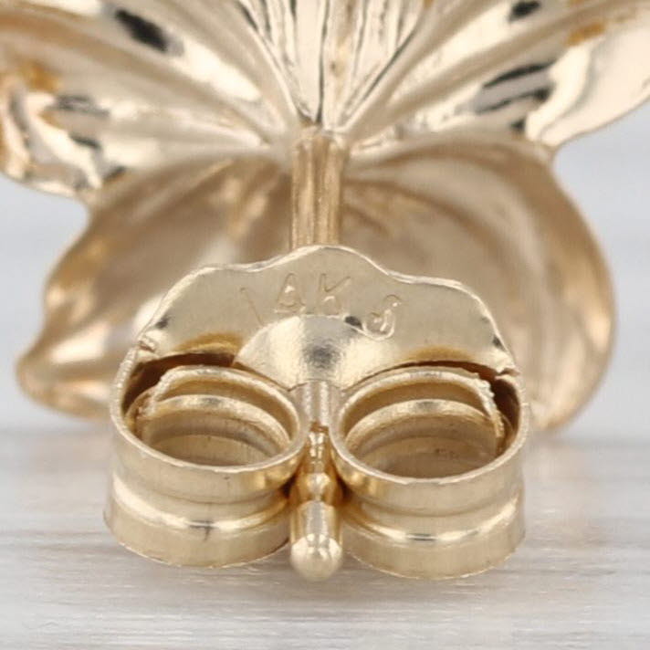 Flower Stud Earrings 14k Yellow Gold Floral Studs