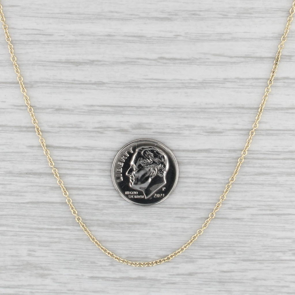 Cable Chain Necklace 14k Yellow Gold 18" 1.3mm