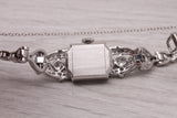 Vintage Ladies Platinum & 14k Gold Diamond Deco Cocktail Dress Watch 1.60ctw