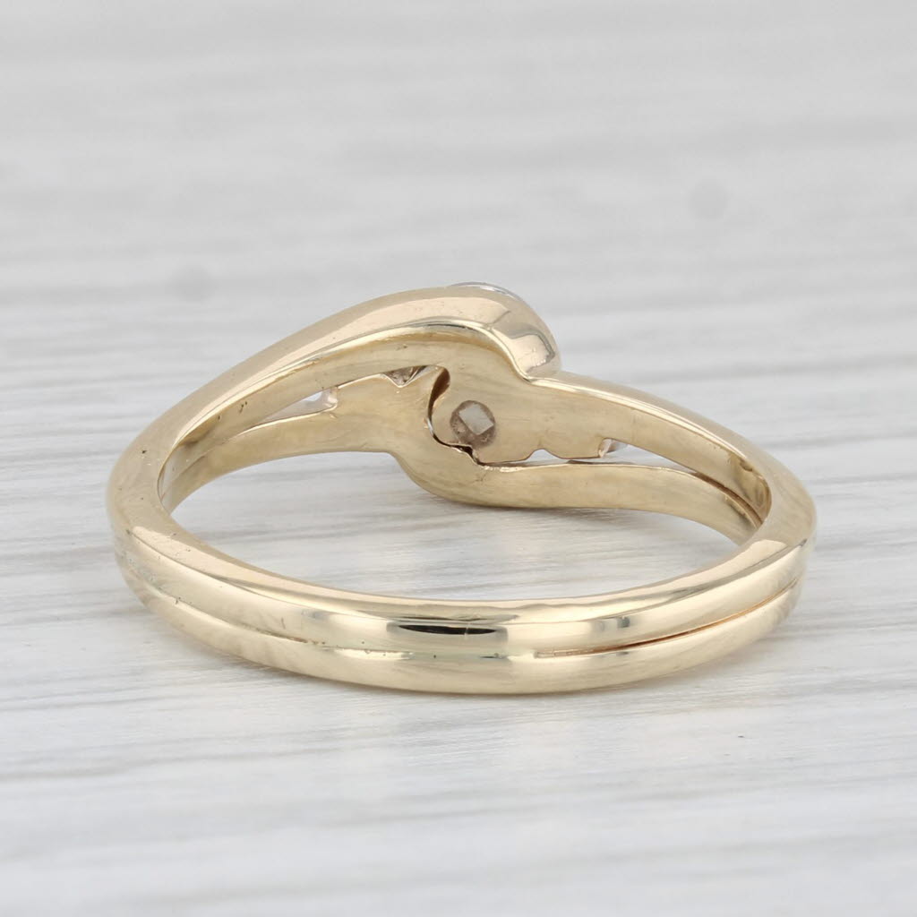 Light Gray Diamond Engagement Ring 14k Yellow Gold Size 5.75