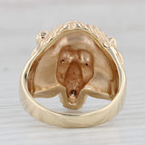 Gray Diamond Lions Head Ring 14k Yellow Gold Size 9.75 VS2