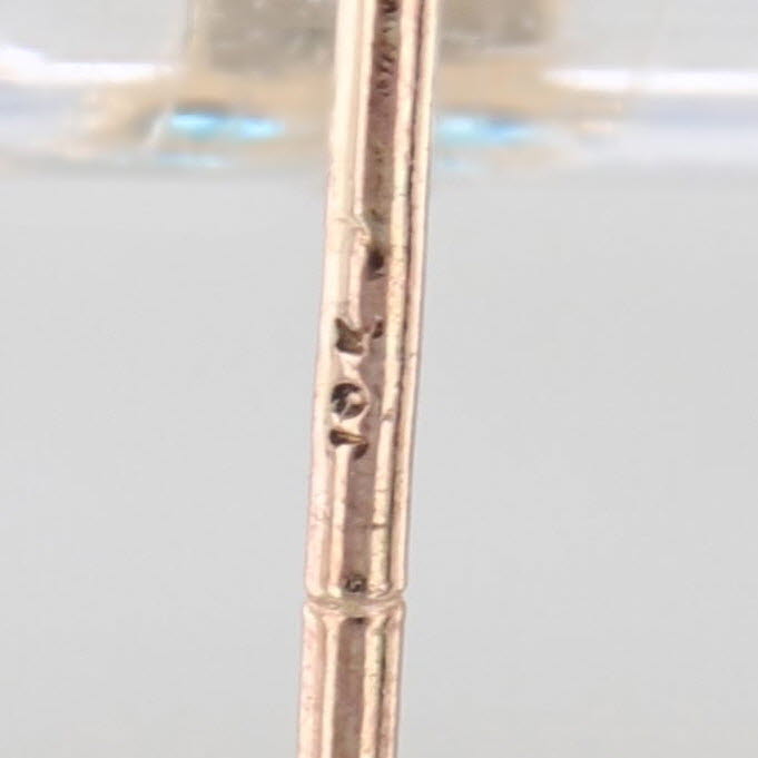 1.40ctw Blue Apatite J-Hook Earrings 10k Yellow Gold Drops
