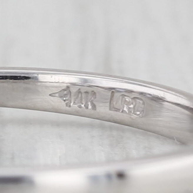 0.57ctw Tanzanite Diamond Ring 14k White Gold Size 7 Stackable 3-Stone