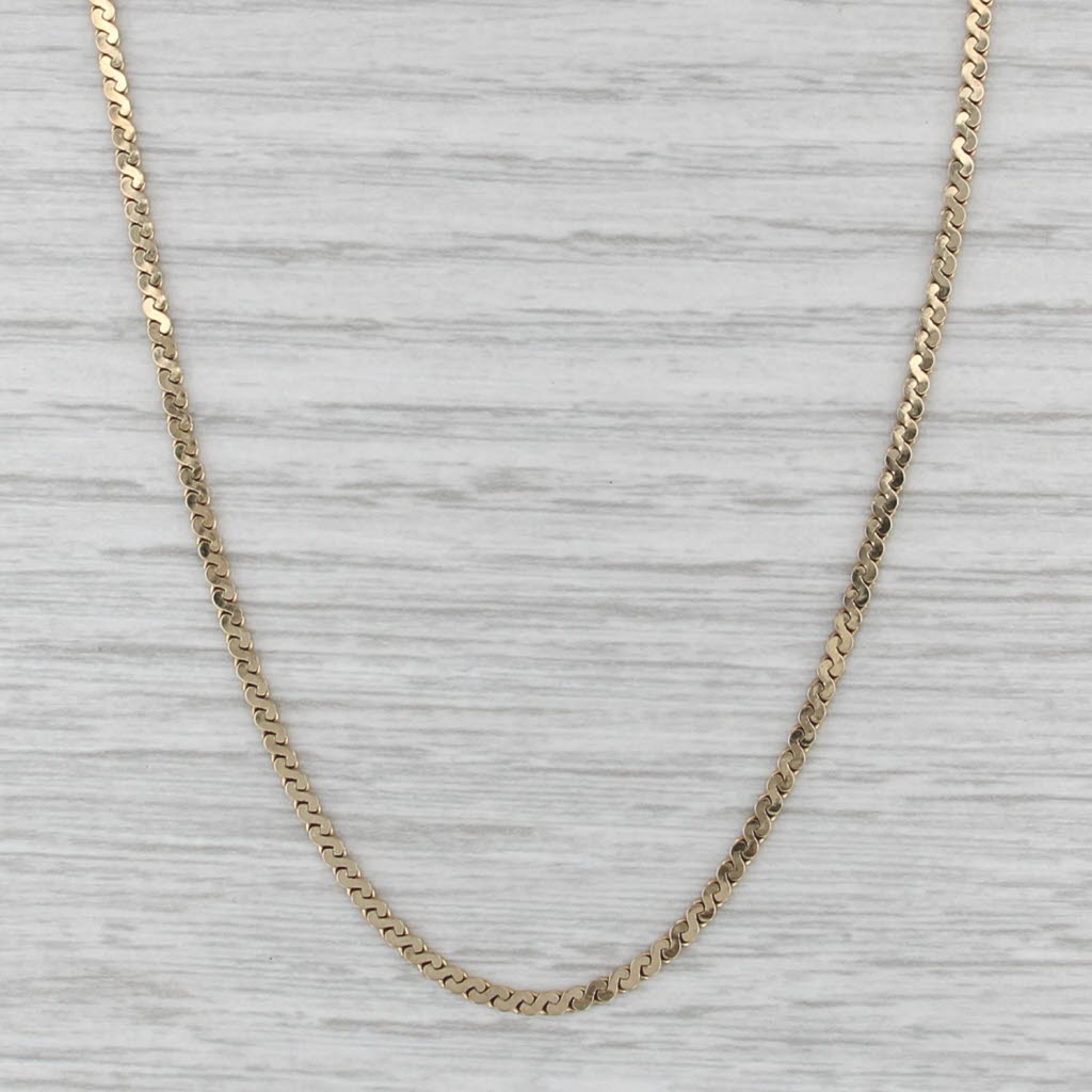 S Link Chain Necklace 14k Yellow Gold 15.75" 1.9mm
