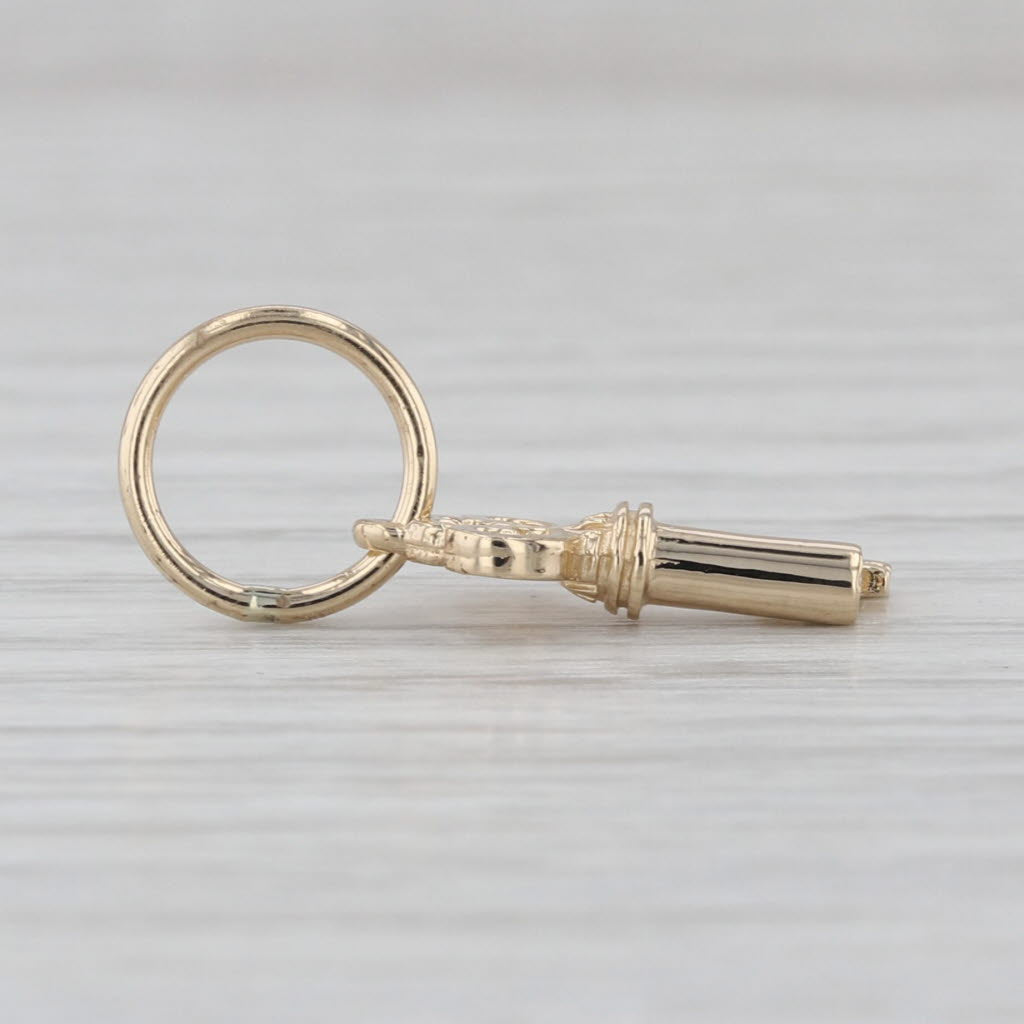Skeleton Key Charm 14k Yellow Gold Small Pendant