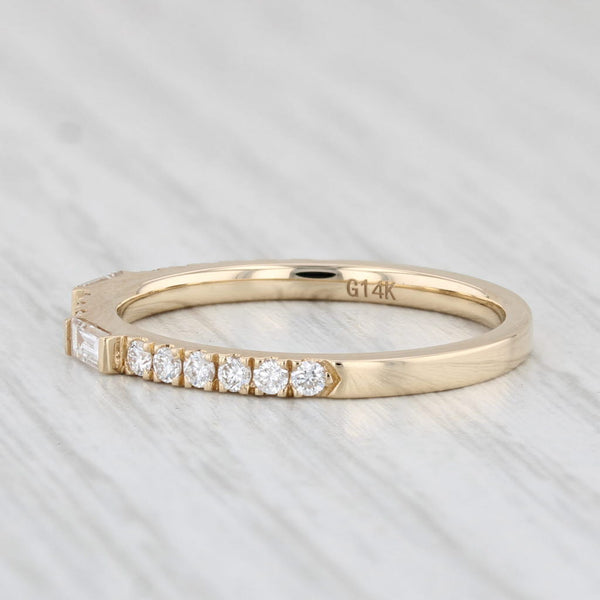 New 0.35ctw Stackable Diamond Ring 14k Yellow Gold Size 6.75 Wedding Band