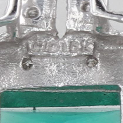 1.37ctw Lab Created Emerald Diamond Pendant 10k White Gold
