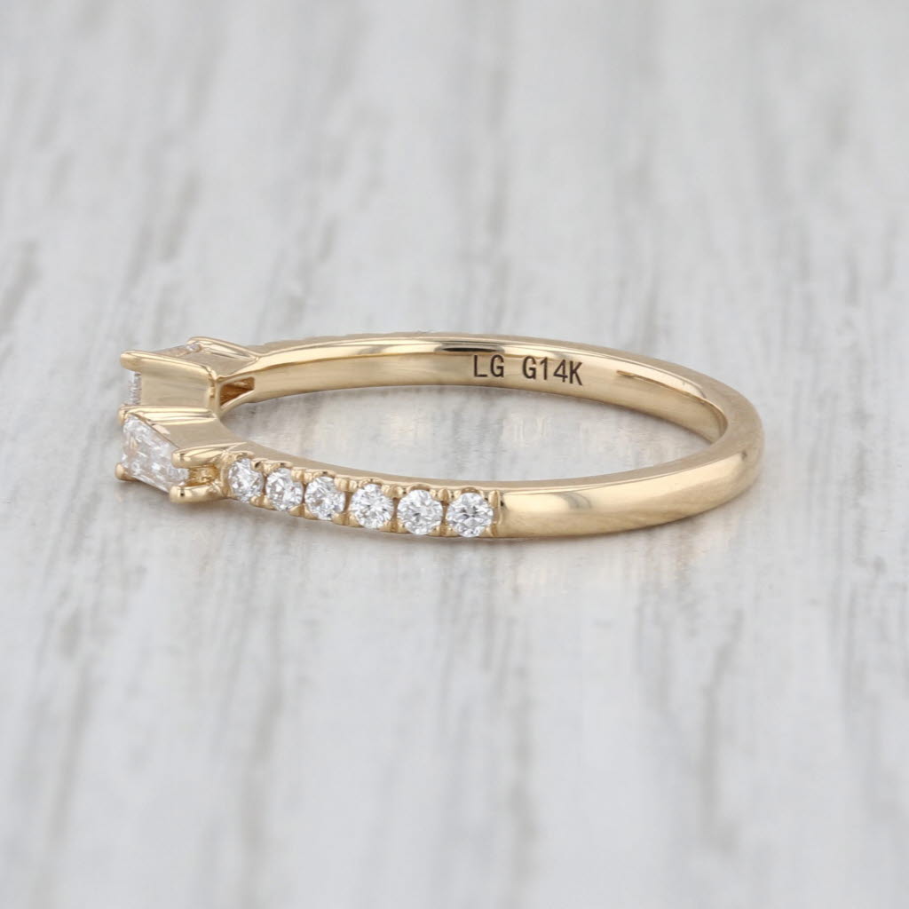 New 0.36ctw Lab Grown Diamond Band 14k Gold Stackable Ring Adjustable Size