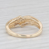 Baguette Bypass Diamond Ring 10k Yellow Gold Size 8 Wedding Band