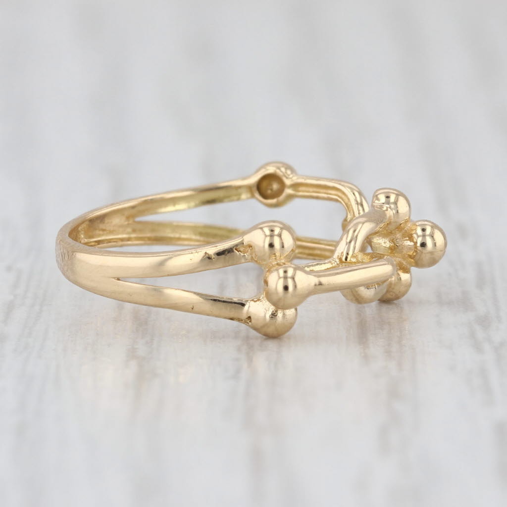 Horse Bit Bridle Ring 18k Yellow Gold Size 5.75 Band Stackable