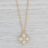 Roberto Coin 0.16ctw VS2 Diamond Princess Flower Pendant Necklace 18k Gold
