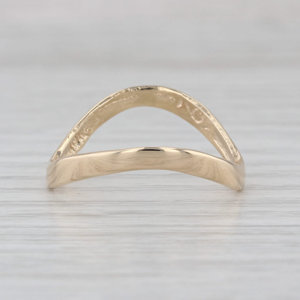 Contoured Curved Band Ring 10k Yellow Gold Size 9.5
