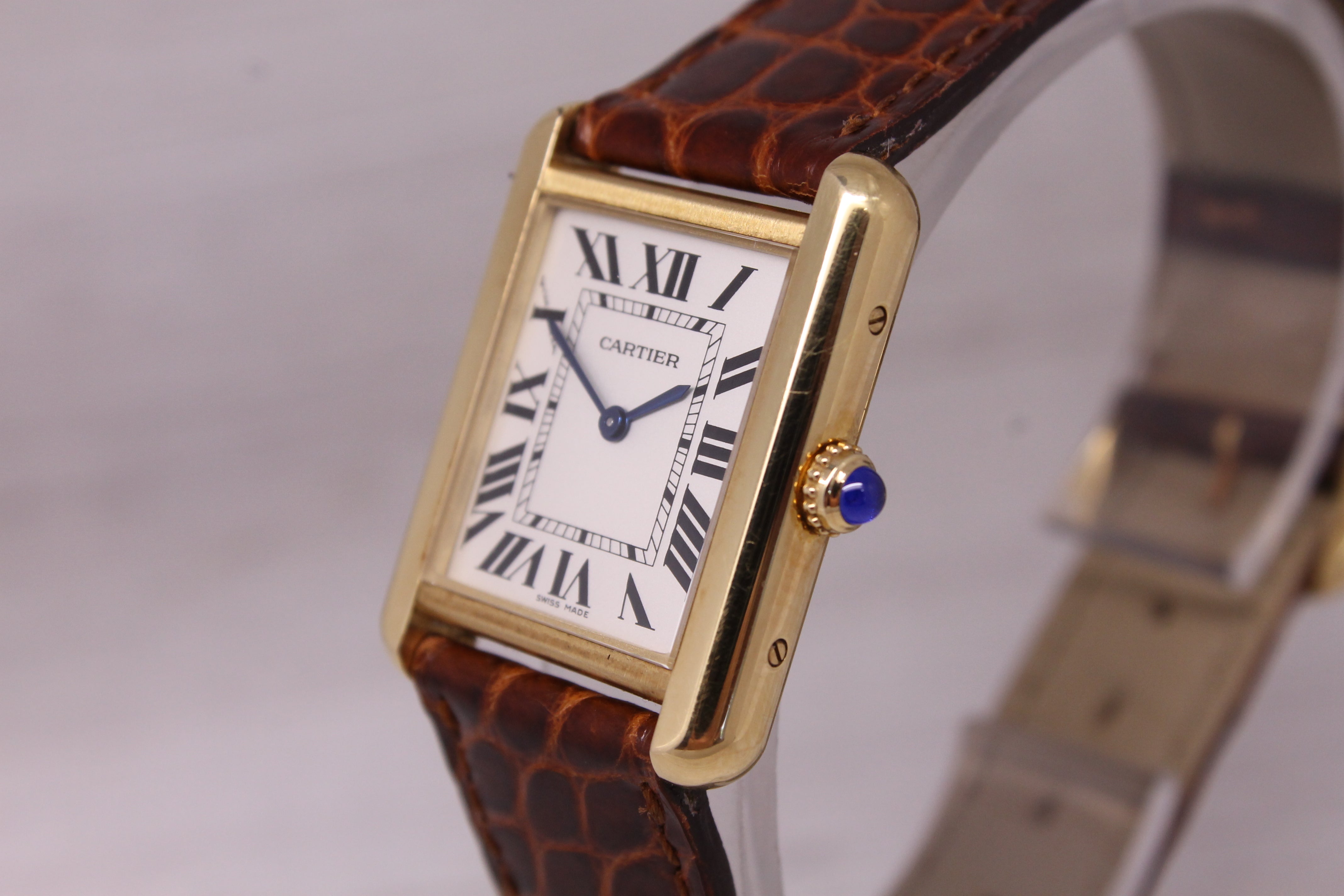 Cartier Tank Solo 2743 24mm 18k Yellow Gold & Steel Quartz Watch w/ 18k Buckle
