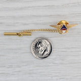 Gray Delta Airlines Wings Tie Tac Pin 10k Gold Diamond Resin Company Service