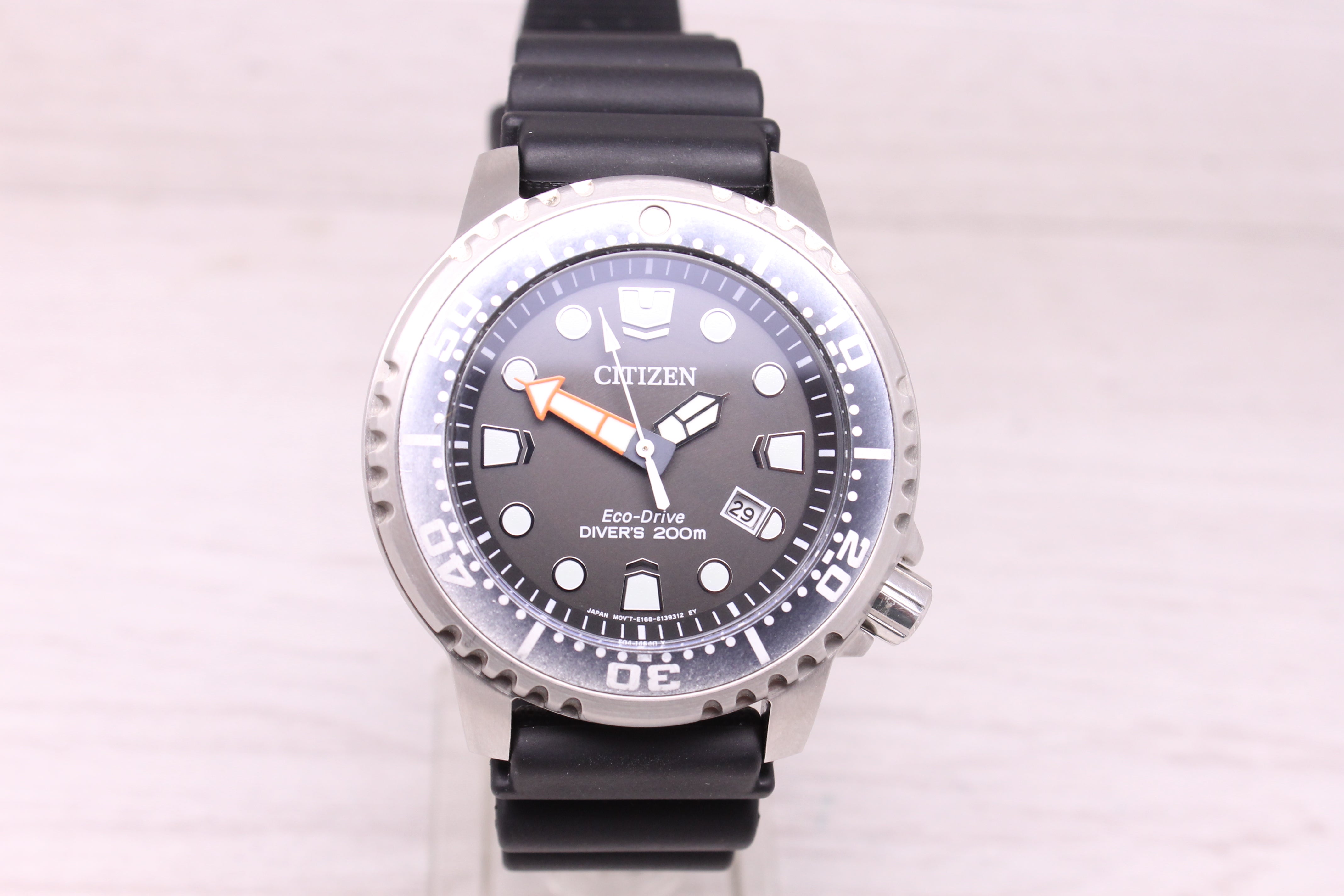 Citizen Promaster Mens Diver Watch 44mm Steel Date E168 Eco-Drive BN0150-28E