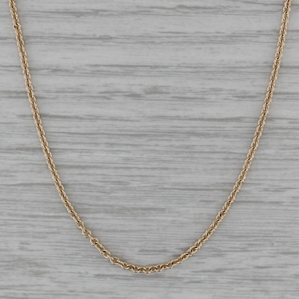 18" 1.6mm 14k Yellow Gold Cable Chain Necklace