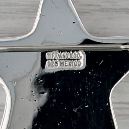 Tiffany & Co Puffy Star Pin Sterling Silver Brooch