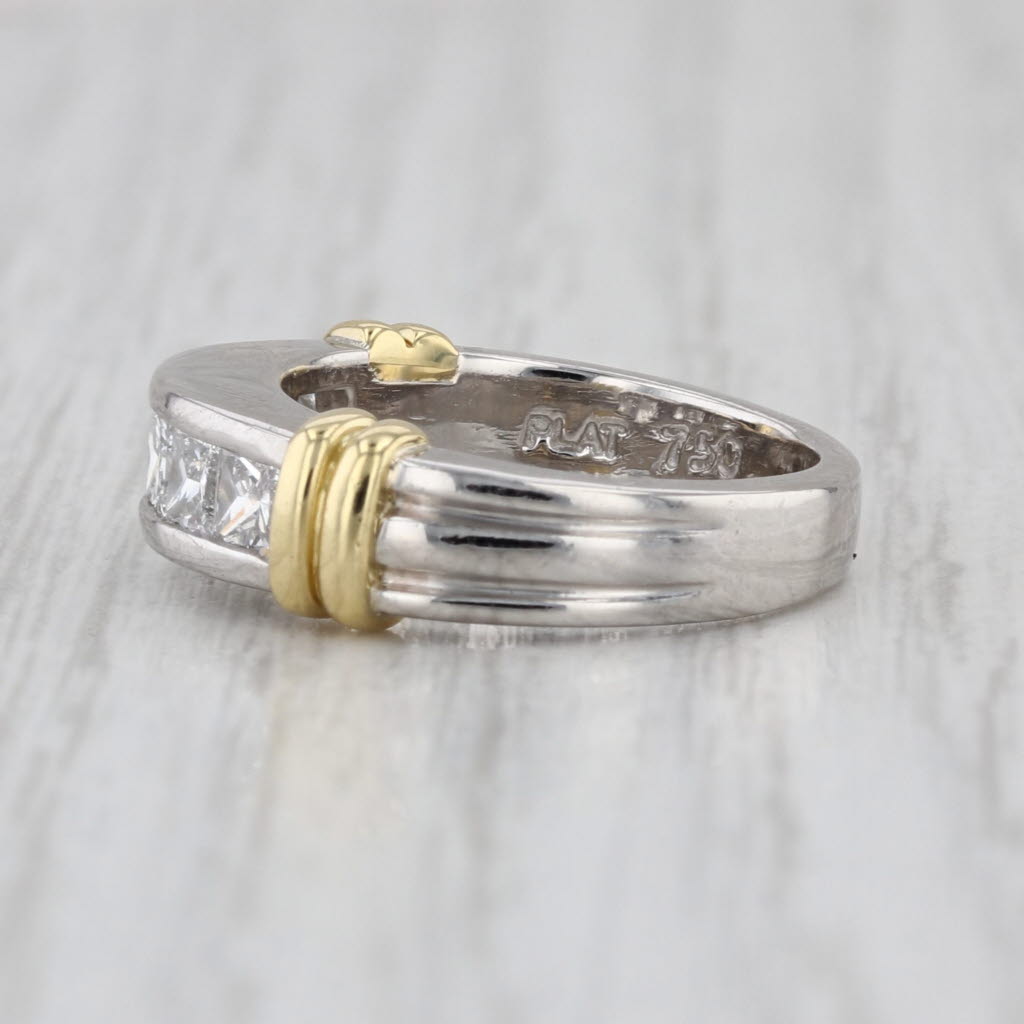 1ctw Diamond Wedding Band Platinum 18k Gold Anniversary Ring Size 4.75 Appraisal