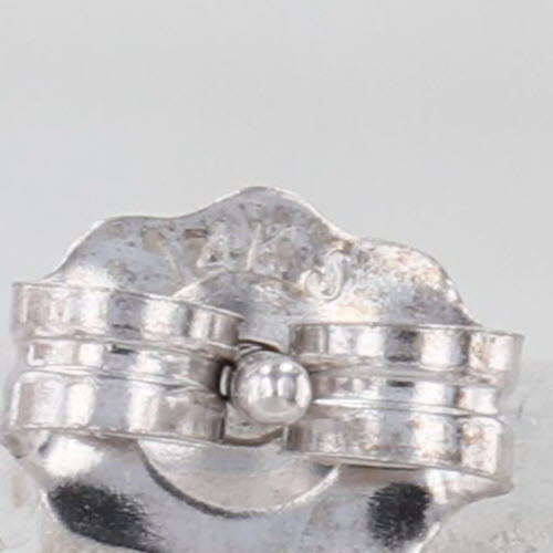 0.50ctw Diamond Graduated Flower Journey Stud Earrings 14k White Gold Studs