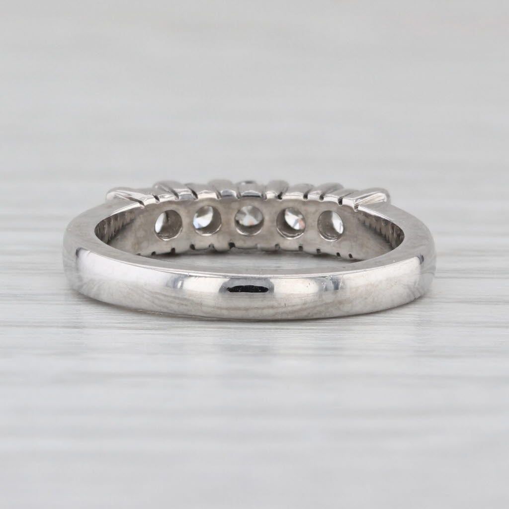 0.50ctw Diamond Wedding Band Platinum Stackable Ring Size 4.25 Anniversary