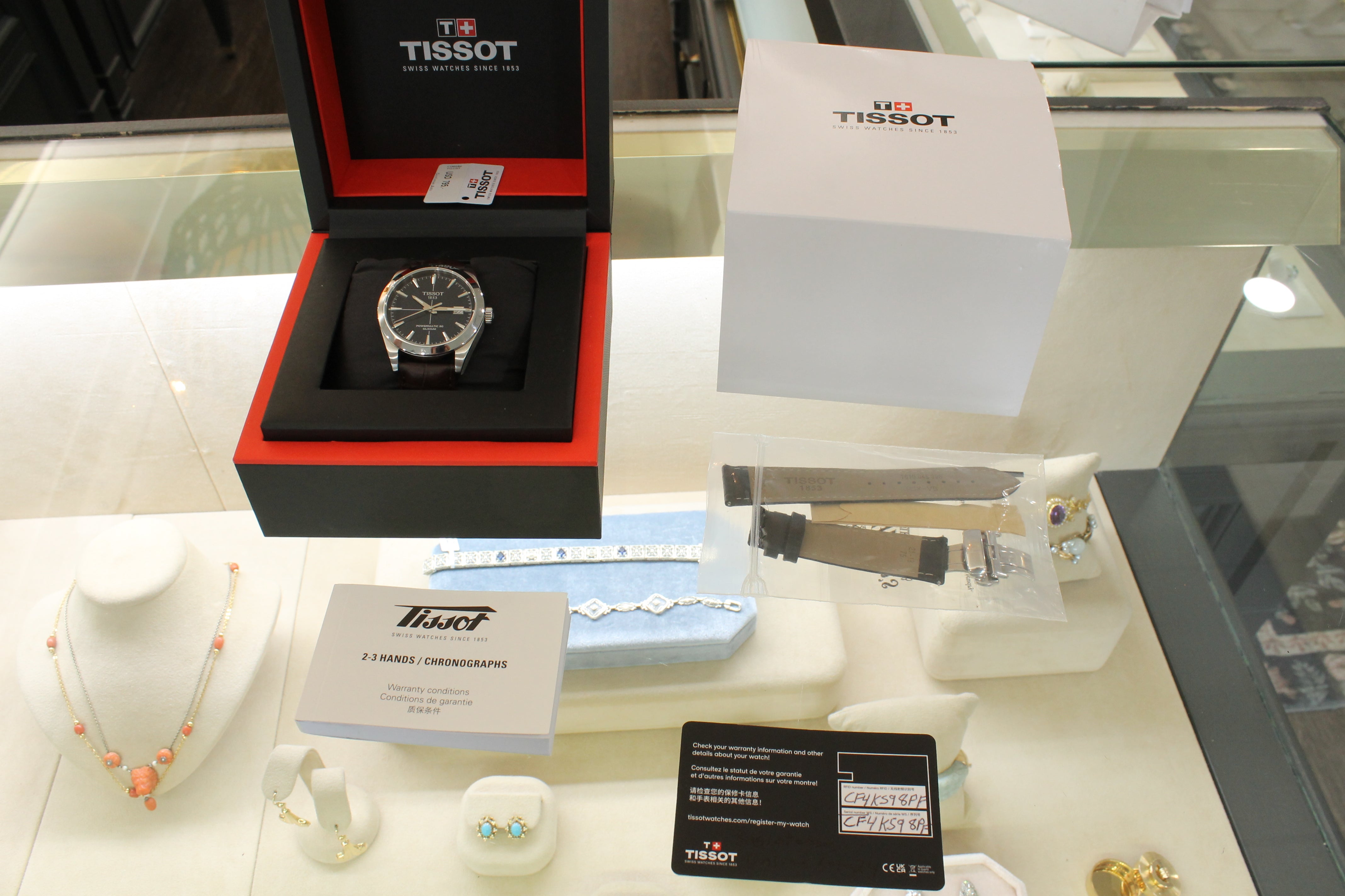 Tissot Powermatic Silicium Mens Automatic Watch 40mm Blue Dial With Box & Cards