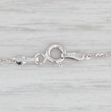 Light Gray Diamond Swirl Pendant Necklace 10k White Gold 19.75" Singapore Chain