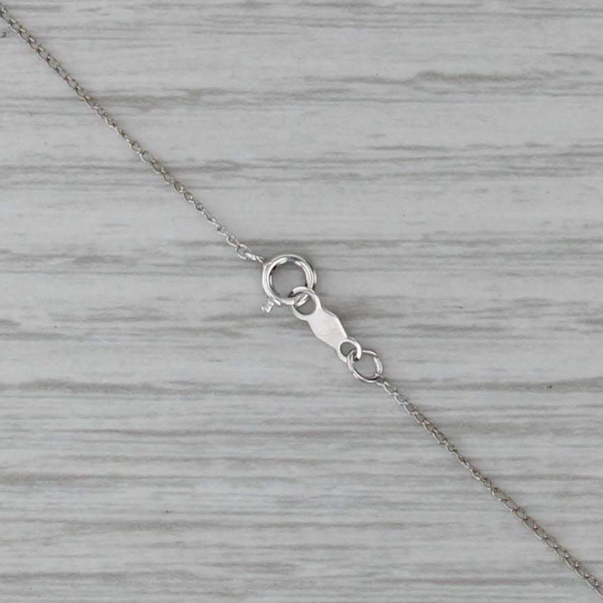 Diamond Eternity Circle Pendant Necklace 14k White Gold 18.75" Curb Chain