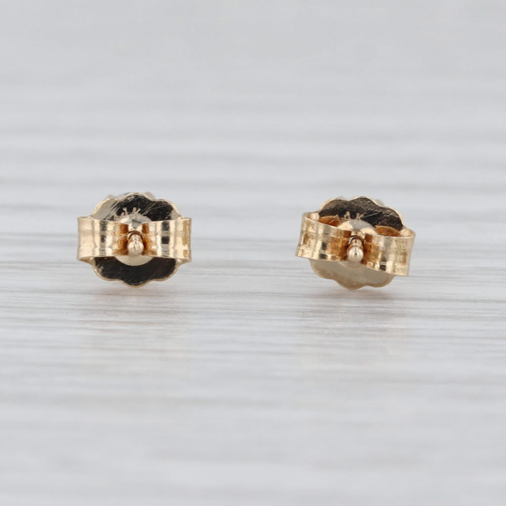 0.10ctw Round Diamond Solitaire Stud Earrings 14k Yellow Gold Small Studs